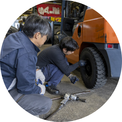 タイヤ取り付け